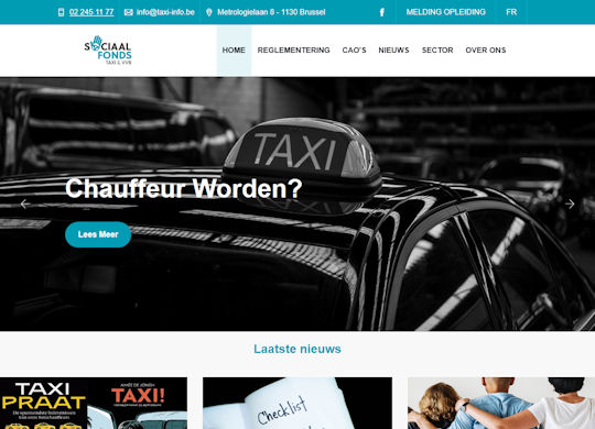 Sociaal Fonds Taxi Aanmaak website