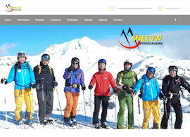 Sneeuw Sportacademie Aanmaak website